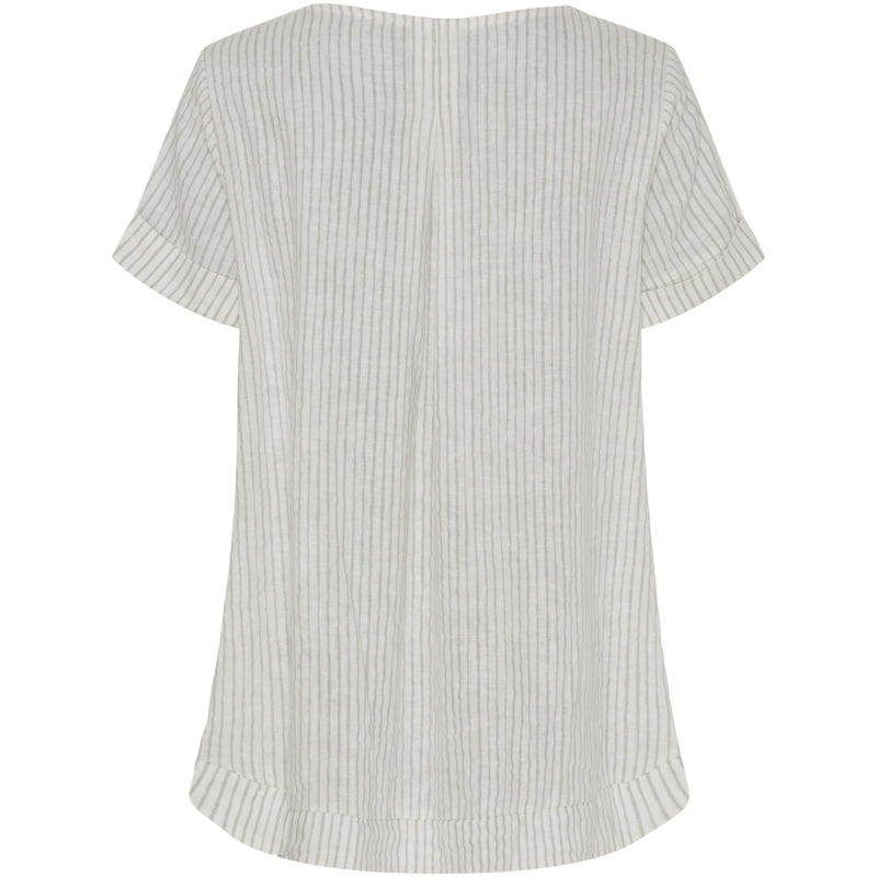 MARTA DU CHATEAU Marta Du Chateau dame bluse MdcNatalie Blouse Panna Grey Stripe