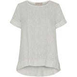 MARTA DU CHATEAU Marta Du Chateau dame bluse MdcNatalie Blouse Panna Grey Stripe