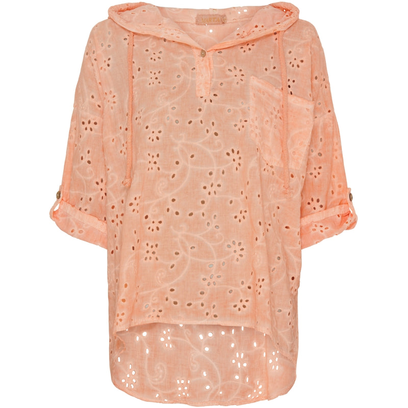 MARTA DU CHATEAU Marta Du Chateau dame bluse MdcRomana Blouse Salmone Cold Wash