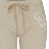 MARTA DU CHATEAU Marta Du Chateau dame bukser MdcTalia Pant Beige/White Flower