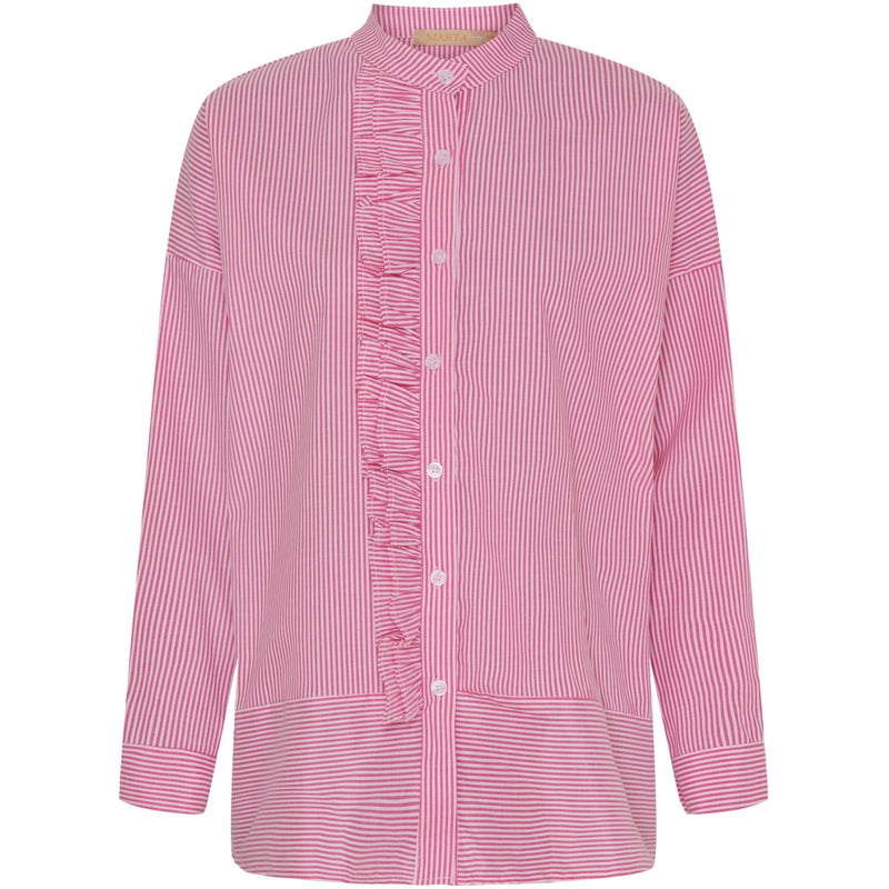 MARTA DU CHATEAU Marta Du Chateau dame skjorte MdcFina Shirt Fuxia Stripe