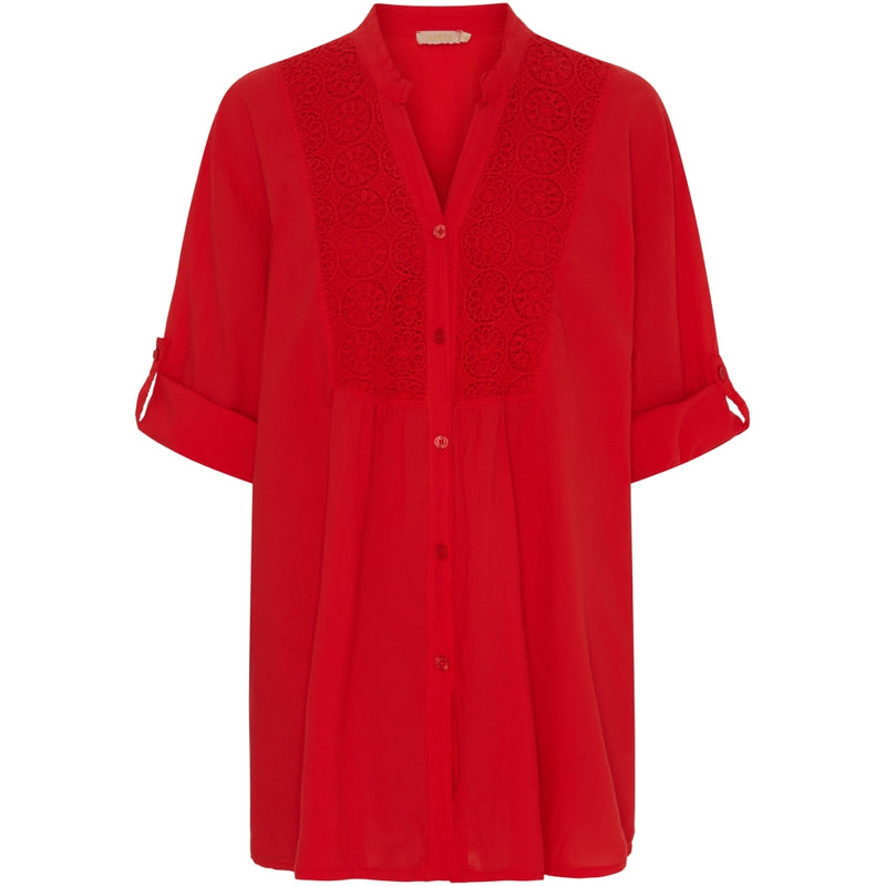 MARTA DU CHATEAU Marta Du Chateau dame skjorte MdcMargherita Shirt Poppy Red 596