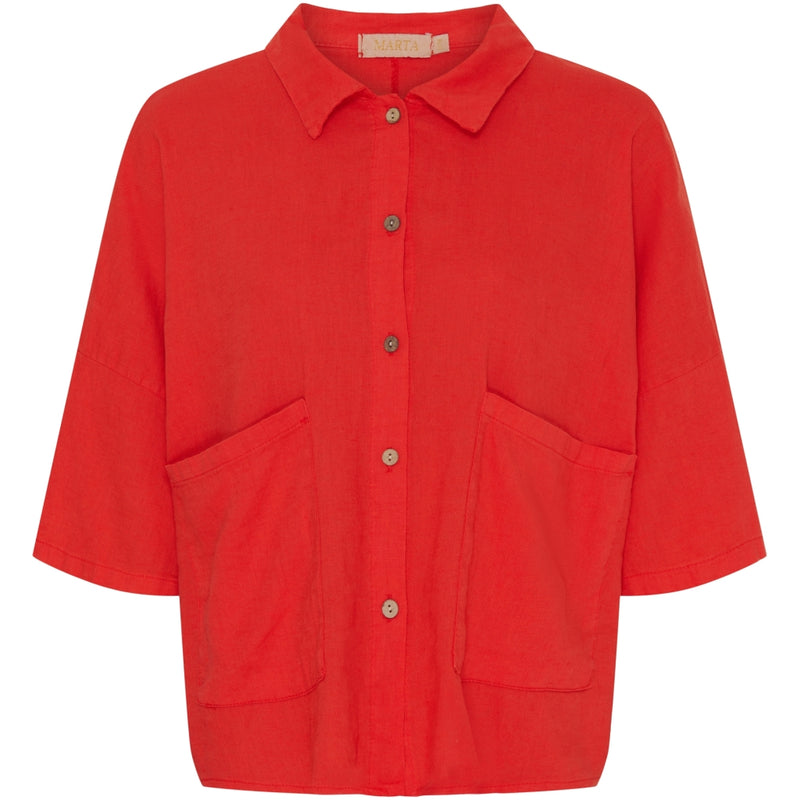 MARTA DU CHATEAU Marta Du Chateau dame skjorte MdcMinna Shirt Red