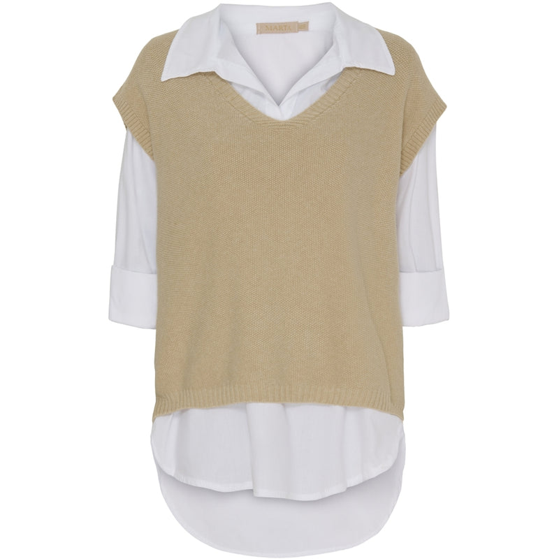 MARTA DU CHATEAU Marta Du Chateau dame skjorte MdcNorah Shirt Beige9039