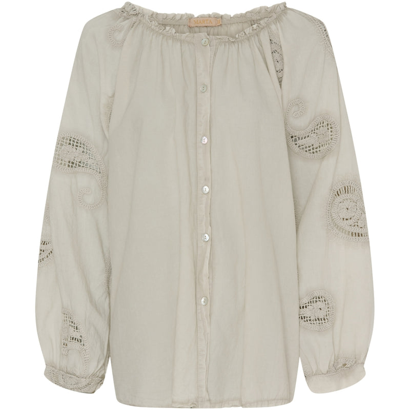 MARTA DU CHATEAU Marta Du Chateau dame skjorte MdcPatty Shirt Beige