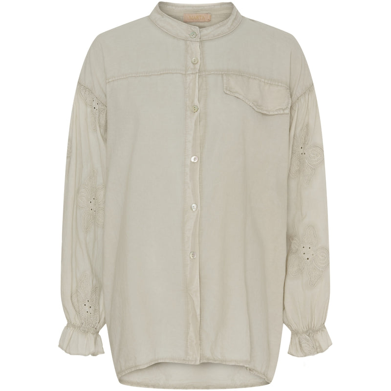 MARTA DU CHATEAU Marta Du Chateau dame skjorte MdcRiley Shirt Beige