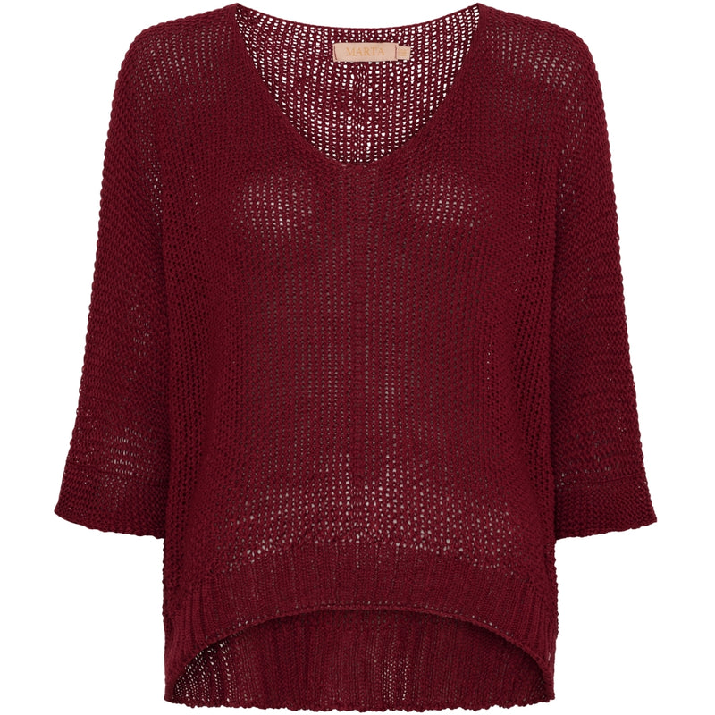 MARTA DU CHATEAU Marta Du Chateau dame strik 7010 Knit Bordeaux2051