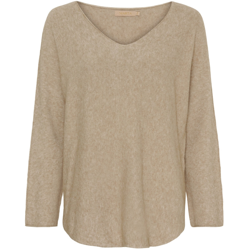 MARTA DU CHATEAU Marta Du Chateau dame strik MDCCelina 5002 Knit Medium Beige