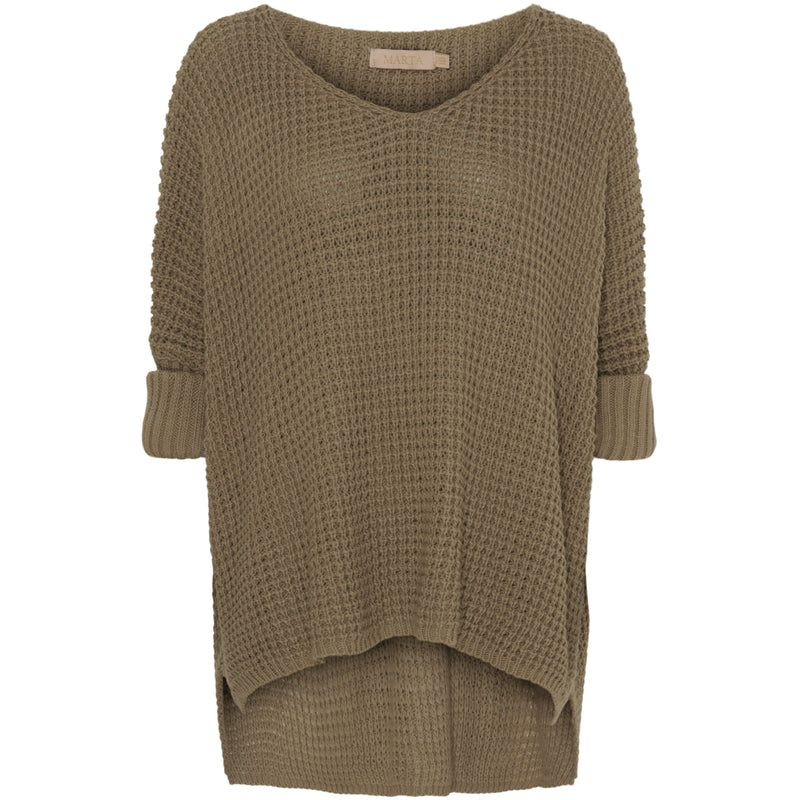 MARTA DU CHATEAU Marta Du Chateau dame strik MdcMille 18236 Knit Taupe