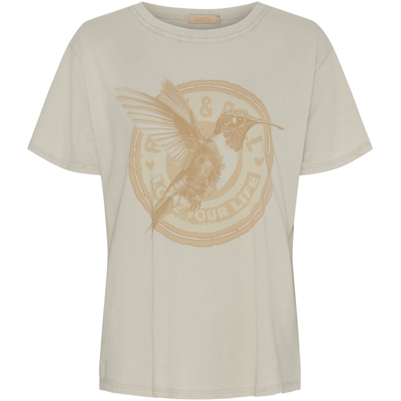 MARTA DU CHATEAU Marta Du Chateau dame t-shirt MdcInge T-shirt Beige/Beige Hummingbird