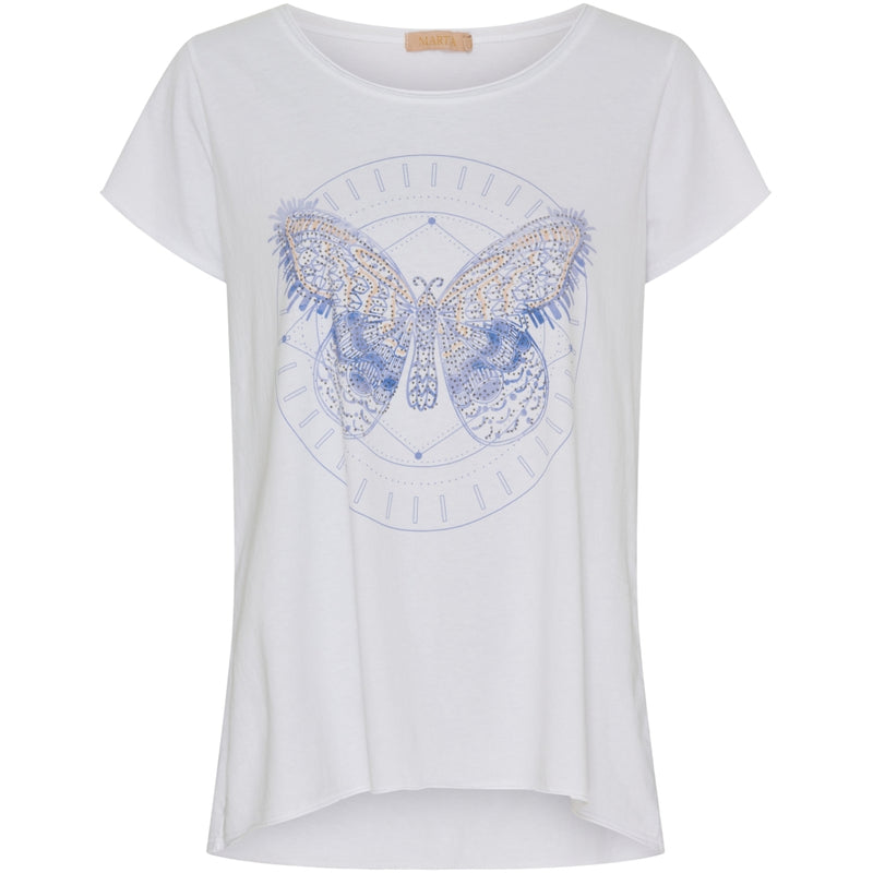 MARTA DU CHATEAU Marta Du Chateau dame t-shirt MdcMarie 1535 T-shirt BlueButterfly