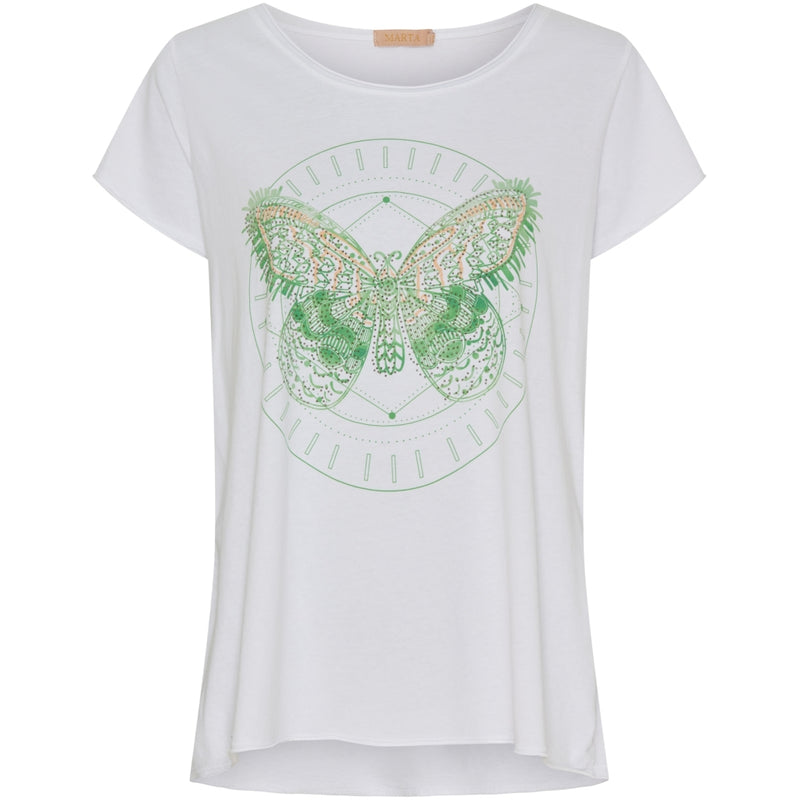 MARTA DU CHATEAU Marta Du Chateau dame t-shirt MdcMarie 1535 T-shirt GreenButterfly