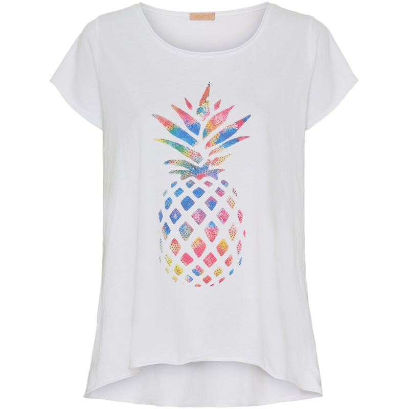 MARTA DU CHATEAU Marta Du Chateau dame t-shirt MdcMarie 1535 T-shirt WhitePineappel