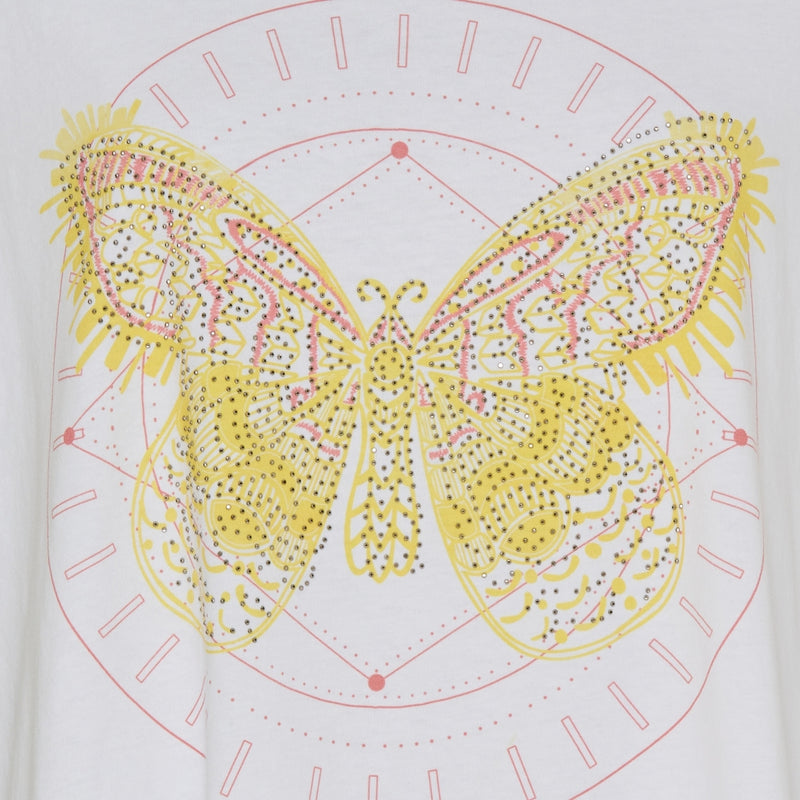 MARTA DU CHATEAU Marta Du Chateau dame t-shirt MdcMarie 1535 T-shirt Yellow Butterfly