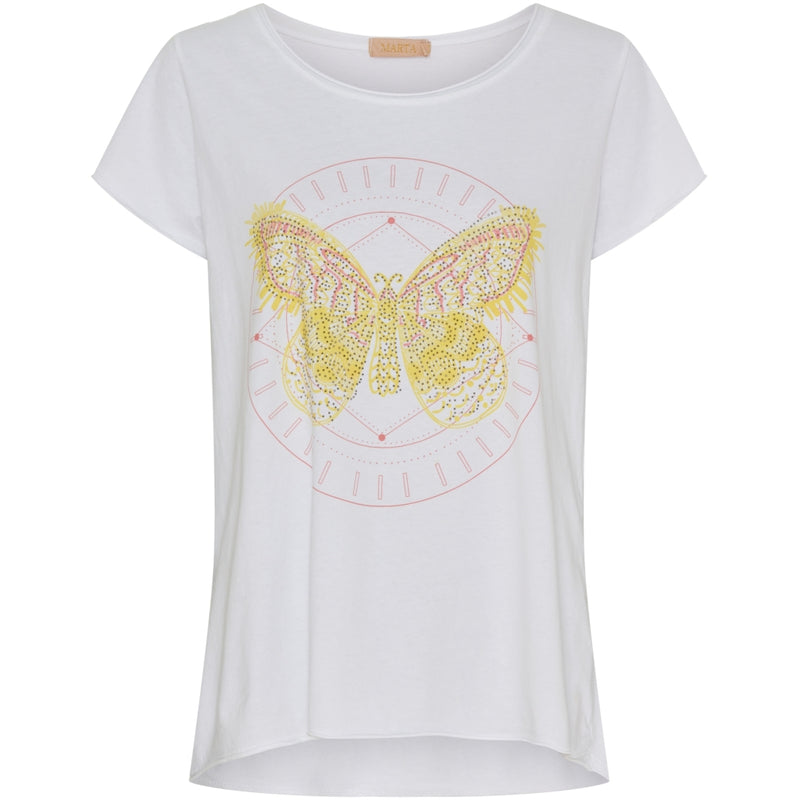 MARTA DU CHATEAU Marta Du Chateau dame t-shirt MdcMarie 1535 T-shirt Yellow Butterfly