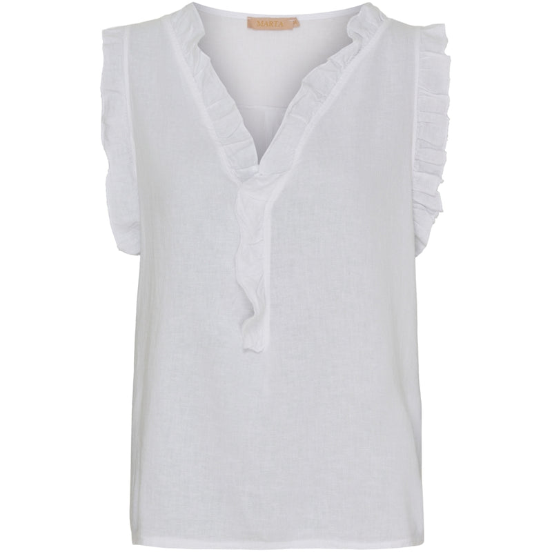 MARTA DU CHATEAU Marta Du Chateau dame top MdcElke Top White