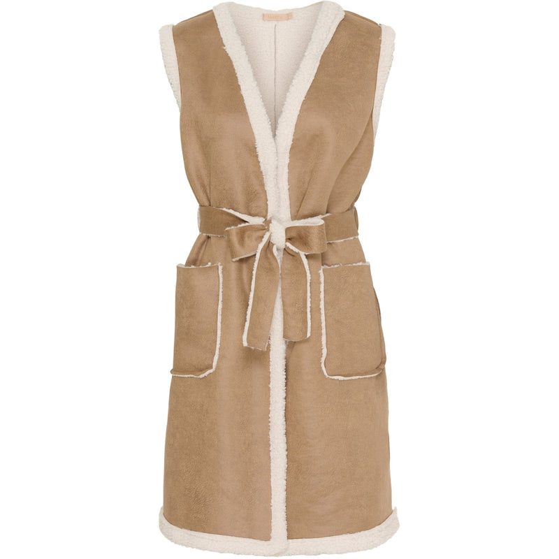 MARTA DU CHATEAU Marta Du Chateau dame vest MdcAdeline 38014-2 Vest Camel