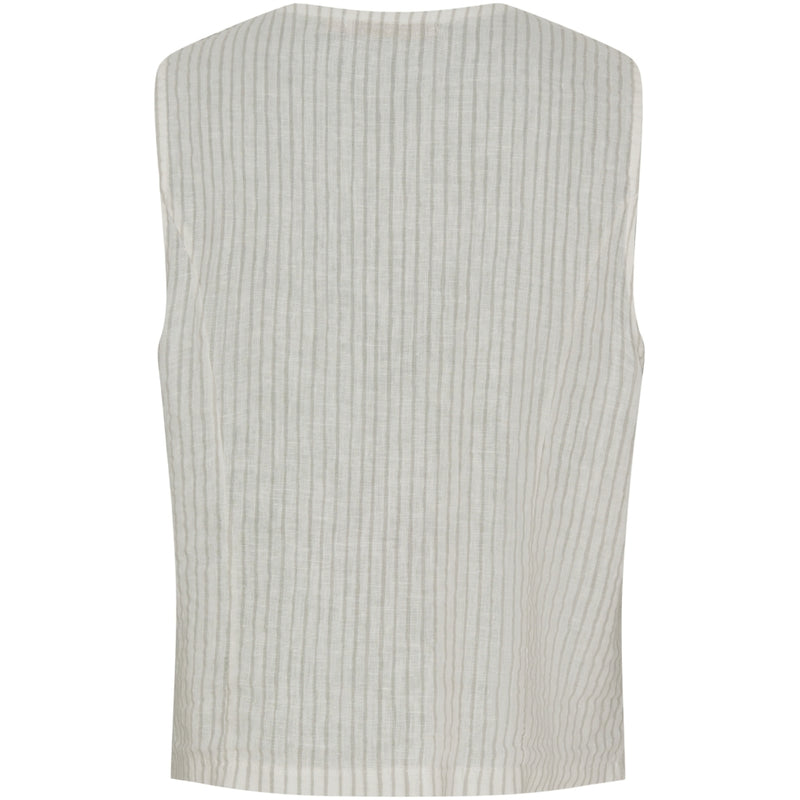 MARTA DU CHATEAU Marta Du Chateau dame vest MdcEdel Vest Stripe Grey