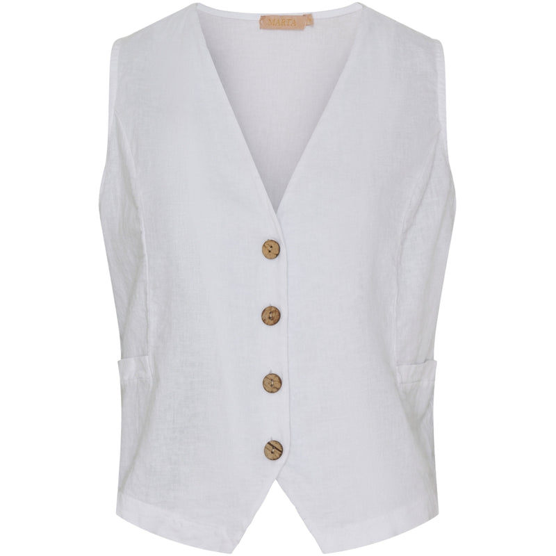 MARTA DU CHATEAU Marta Du Chateau dame vest MdcKatarine Vest White