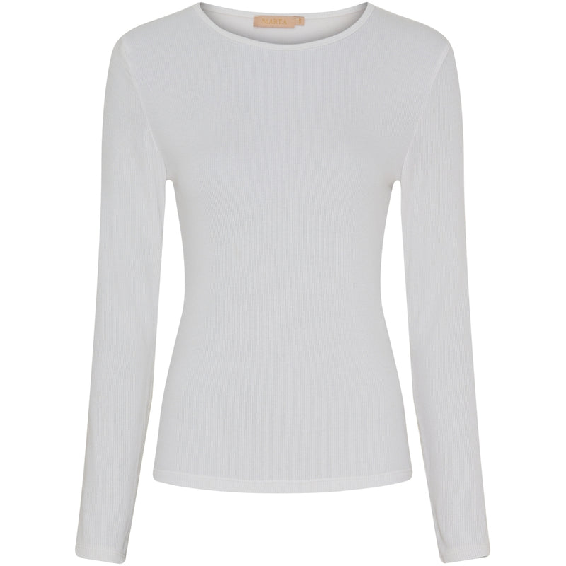 MARTA DU CHATEAU Marta Du Chateau langærmet t-shirt MdcIngrid 4906 LS Tee WhiteSS