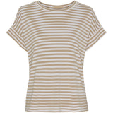 MARTA DU CHATEAU Marta Du Chateau dame t-shirt 85356 T-shirt White/Beige Stripe