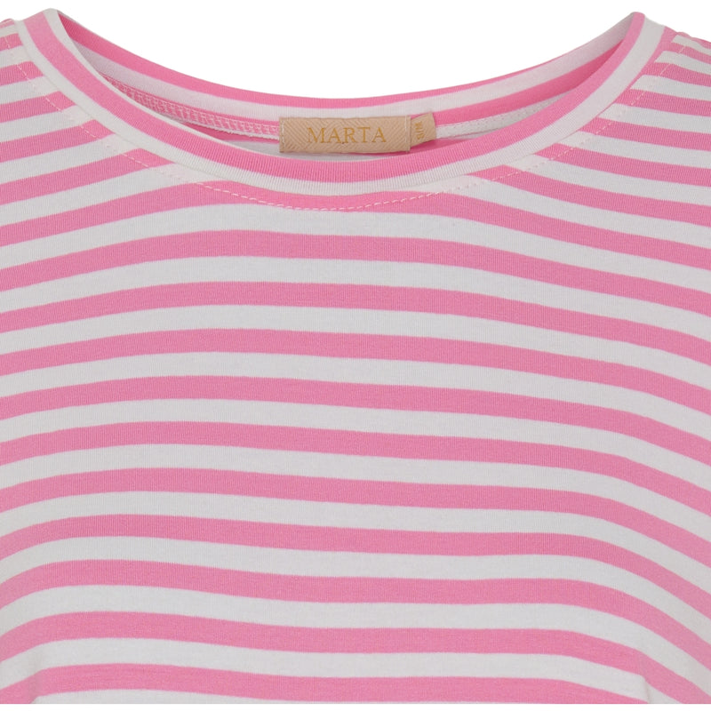 MARTA DU CHATEAU Marta Du Chateau dame t-shirt 85356 T-shirt White/Bubblegum Stripe