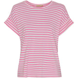 MARTA DU CHATEAU Marta Du Chateau dame t-shirt 85356 T-shirt White/Bubblegum Stripe