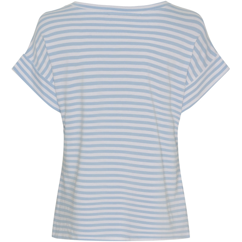 MARTA DU CHATEAU Marta Du Chateau dame t-shirt 85356 T-shirt White/Celeste Stripe