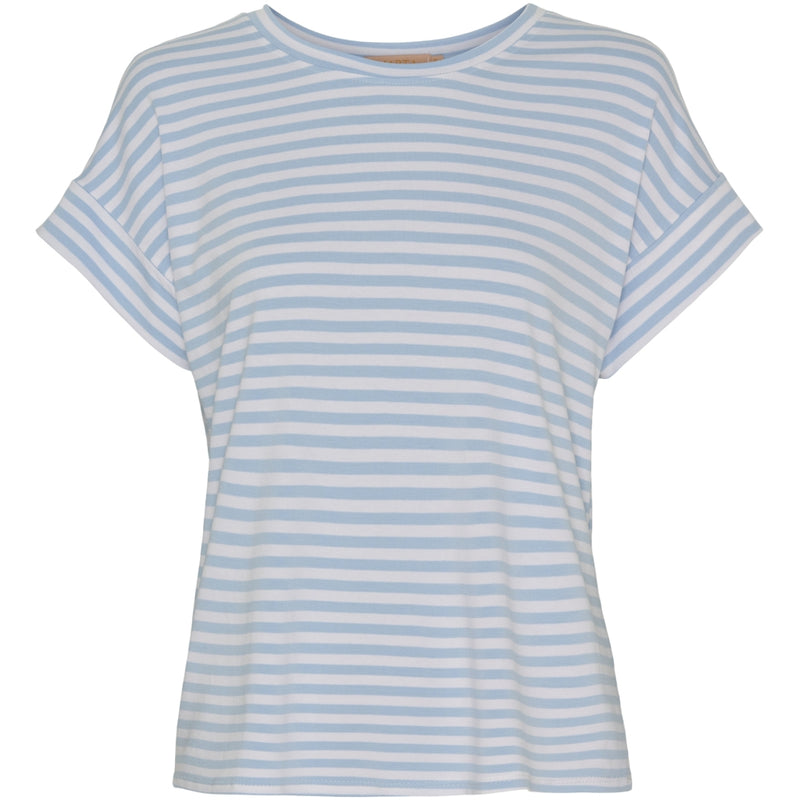 MARTA DU CHATEAU Marta Du Chateau dame t-shirt 85356 T-shirt White/Celeste Stripe