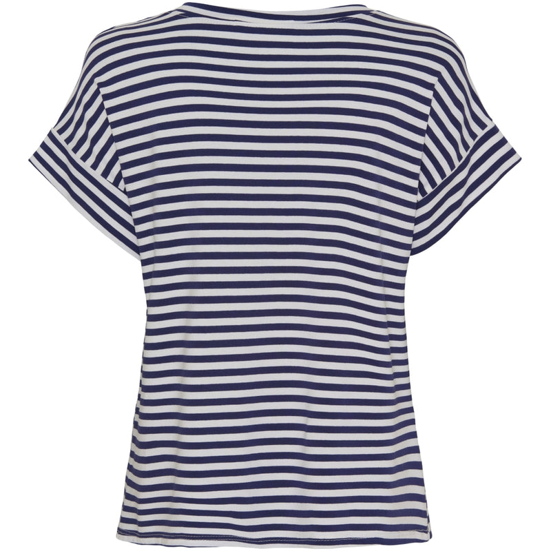 MARTA DU CHATEAU Marta Du Chateau dame t-shirt 85356 T-shirt White/Navy stripe