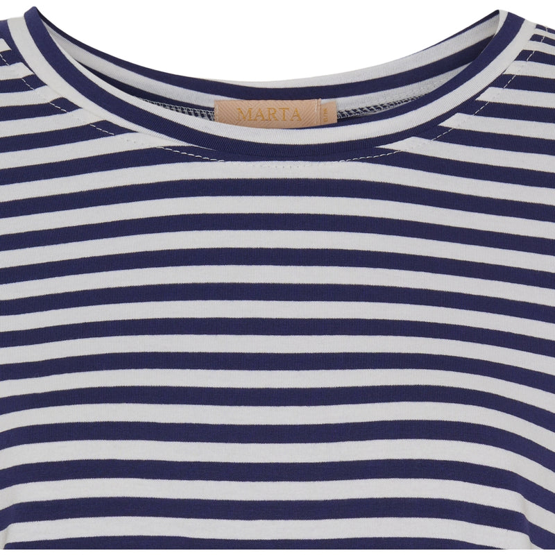 MARTA DU CHATEAU Marta Du Chateau dame t-shirt 85356 T-shirt White/Navy stripe