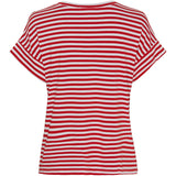 MARTA DU CHATEAU Marta Du Chateau dame t-shirt 85356 T-shirt White/Rosso Stripe