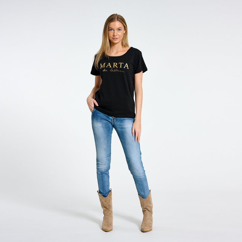 MARTA DU CHATEAU Marta du Chateau Dame T-shirt MT002 T-shirt Black