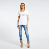 MARTA DU CHATEAU Marta du Chateau Dame T-shirt MT002 T-shirt Optisk White