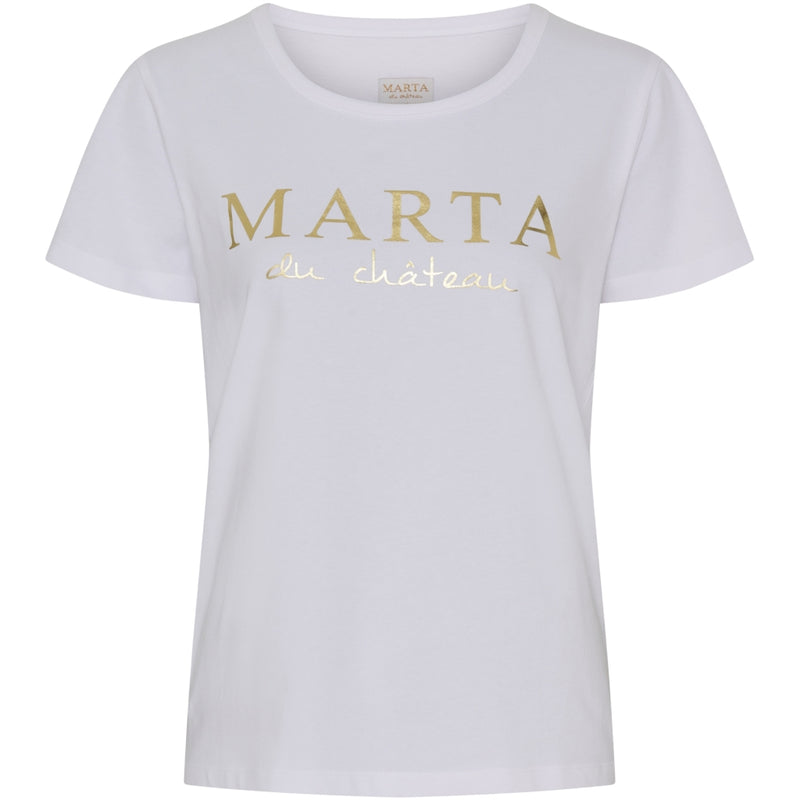 MARTA DU CHATEAU Marta du Chateau Dame T-shirt MT002 T-shirt Optisk White