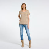 MARTA DU CHATEAU Marta du Chateau Dame T-shirt MT002 T-shirt Sand