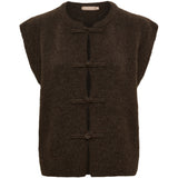 MARTA DU CHATEAU Marta du Chateau Dame Vest MdcCelestia 9980 Knit Vest Brown