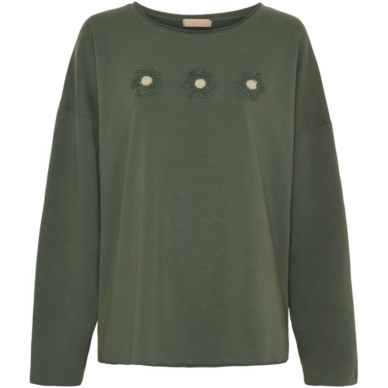 MARTA DU CHATEAU Marta du Chateau dame Sweatshirt MdcLucette A0268 Sweatshirt Military