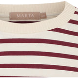 MARTA DU CHATEAU Marta du Chateau dame T-Shirt MdcBrooklyn 58351 T-shirt Beige/Bordeaux