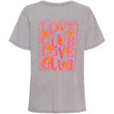 MARTA DU CHATEAU Marta du Chateau dame T-shirt MdcInge -0532 T-shirt Grigio medio/Pink Fluo CW