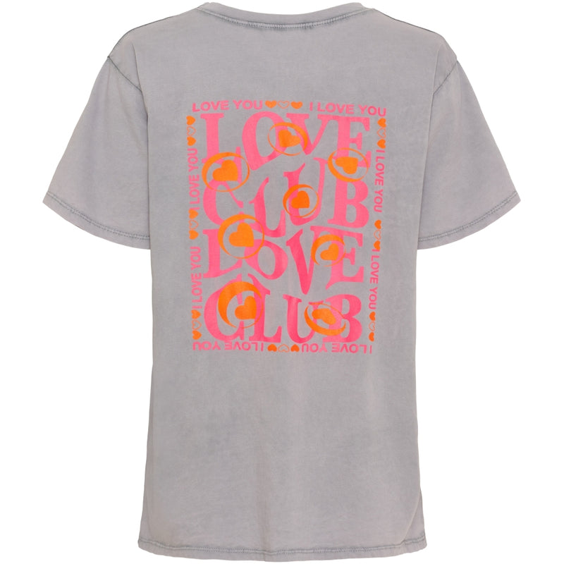 MARTA DU CHATEAU Marta du Chateau dame T-shirt MdcInge -0532 T-shirt Grigio medio/Pink Fluo CW