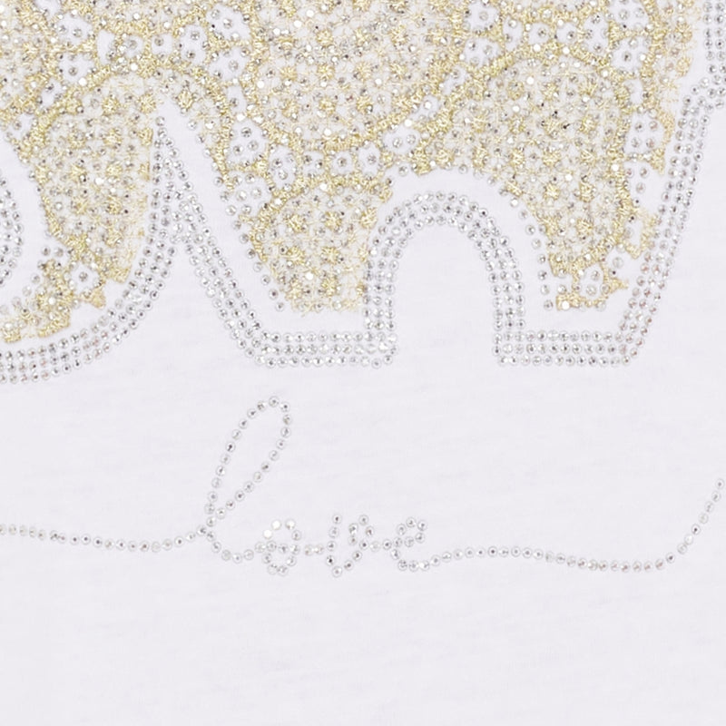 MARTA DU CHATEAU Marta du Chateau dame T-shirt MdcMarie 1535 T-shirt White Love Elephant