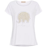 MARTA DU CHATEAU Marta du Chateau dame T-shirt MdcMarie 1535 T-shirt White Love Elephant