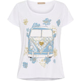 MARTA DU CHATEAU Marta du Chateau dame T-shirt MdcMarie 1535 T-shirt White VW Celeste