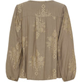 MARTA DU CHATEAU Marta du Chateau dame bluse MdcBayleaf 7705 Shirt Fango60