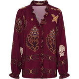 MARTA DU CHATEAU Marta du Chateau dame bluse MdcBrook 7648 Shirt Bordeaux3257tpk