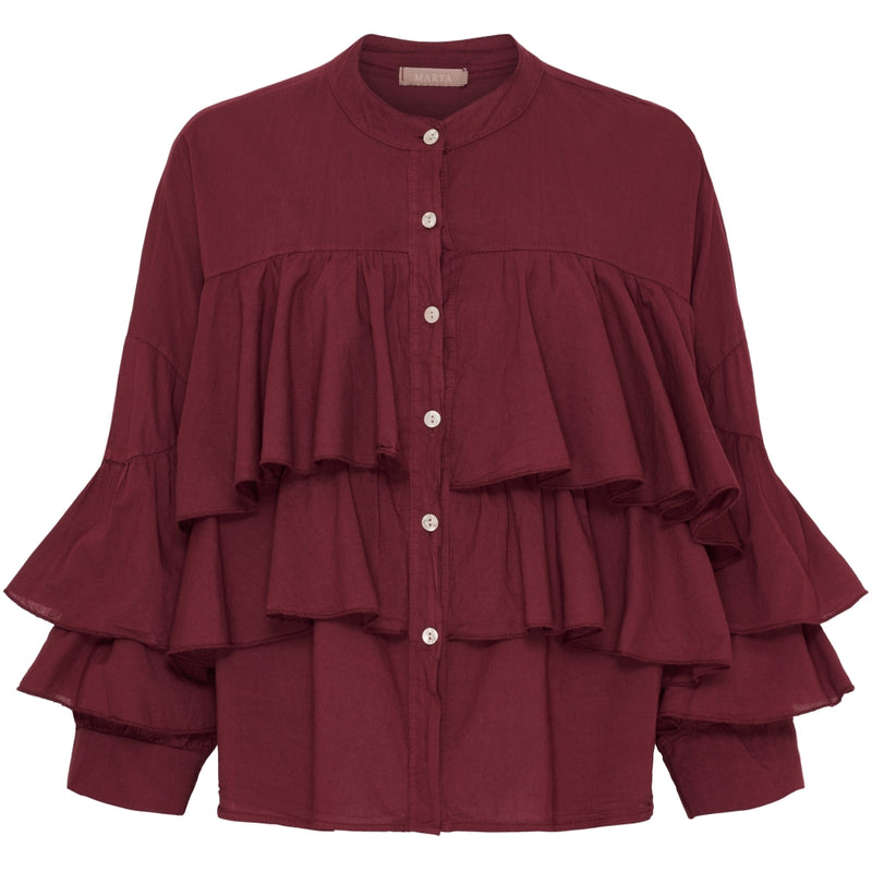 MARTA DU CHATEAU Marta du Chateau dame bluse MdcDebbie 258638 Blouse Bordeaux6269