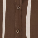 MARTA DU CHATEAU Marta du Chateau dame bluse MdcEvelina 58130M Shirt Brown Stripe