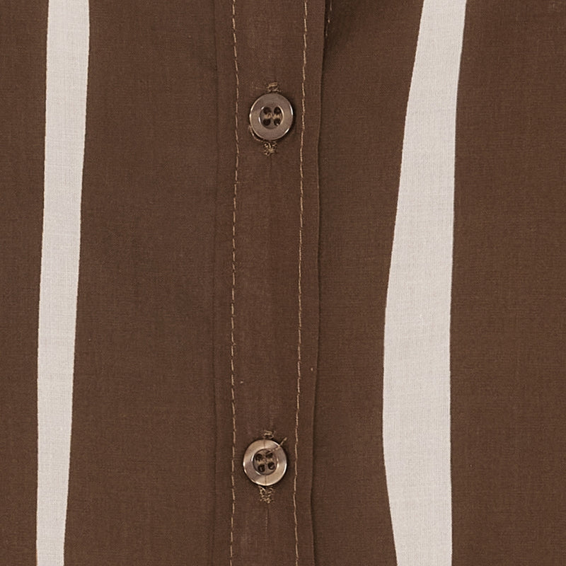 MARTA DU CHATEAU Marta du Chateau dame bluse MdcEvelina 58130M Shirt Brown Stripe