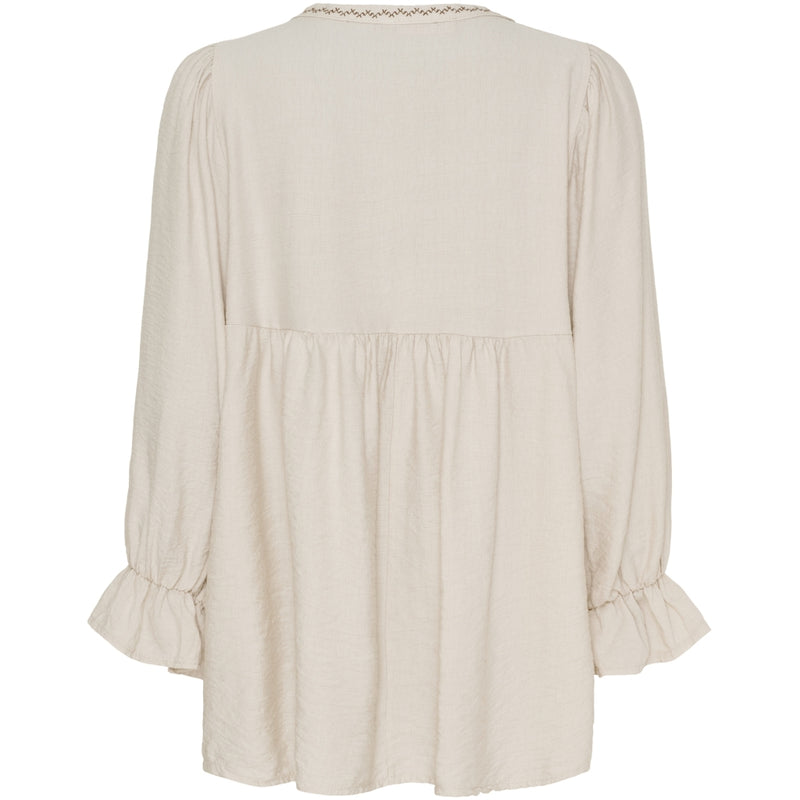 MARTA DU CHATEAU Marta du Chateau dame bluse MdcPoppy 7473 Shirt Sabbia102